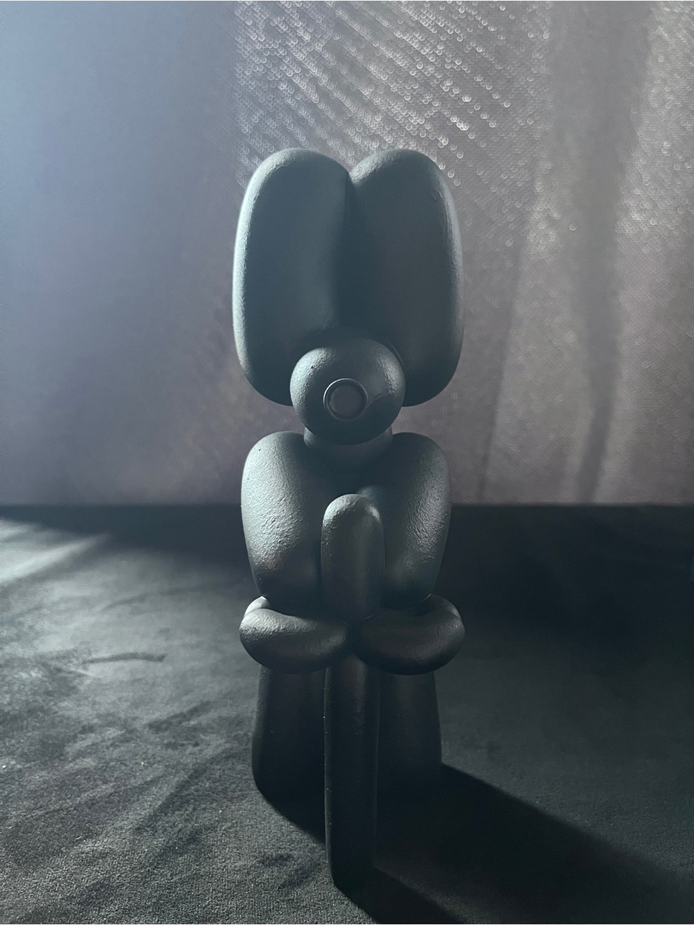 Black Balloon Dog Art Figure King Arthur Excalibur Homage 8” inches